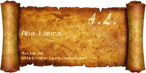 Aba Laura névjegykártya