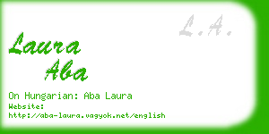 laura aba business card